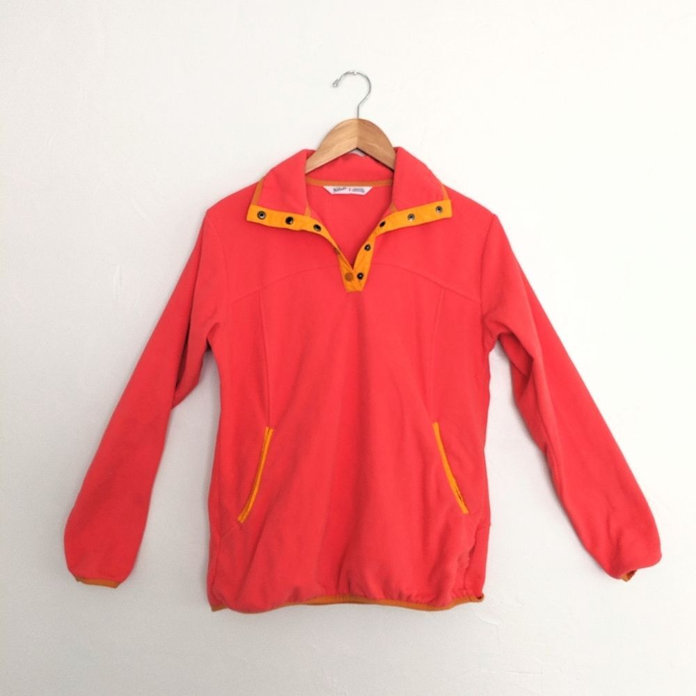 Woolrich Snap Button Pull Over Fleece Jacket Womens Small